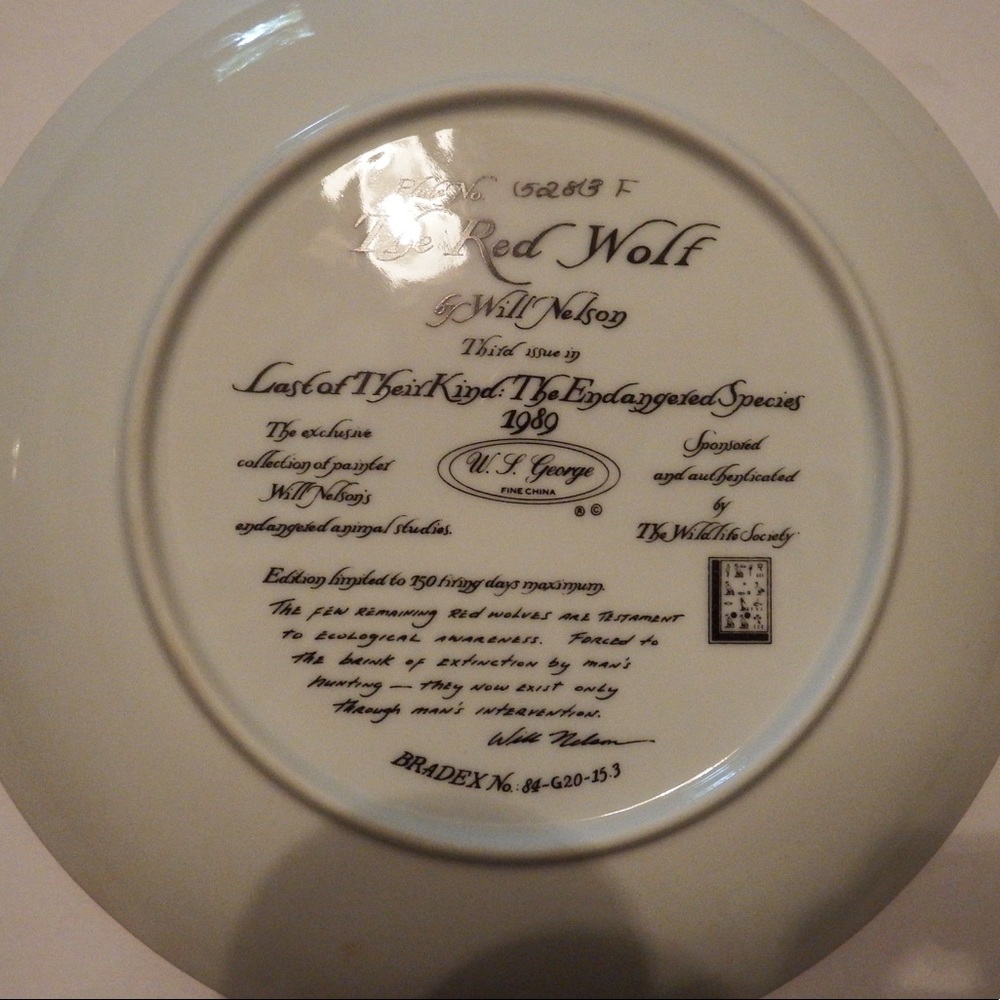 WS George Collector plate The Red Wolf - Picture 3 of 3